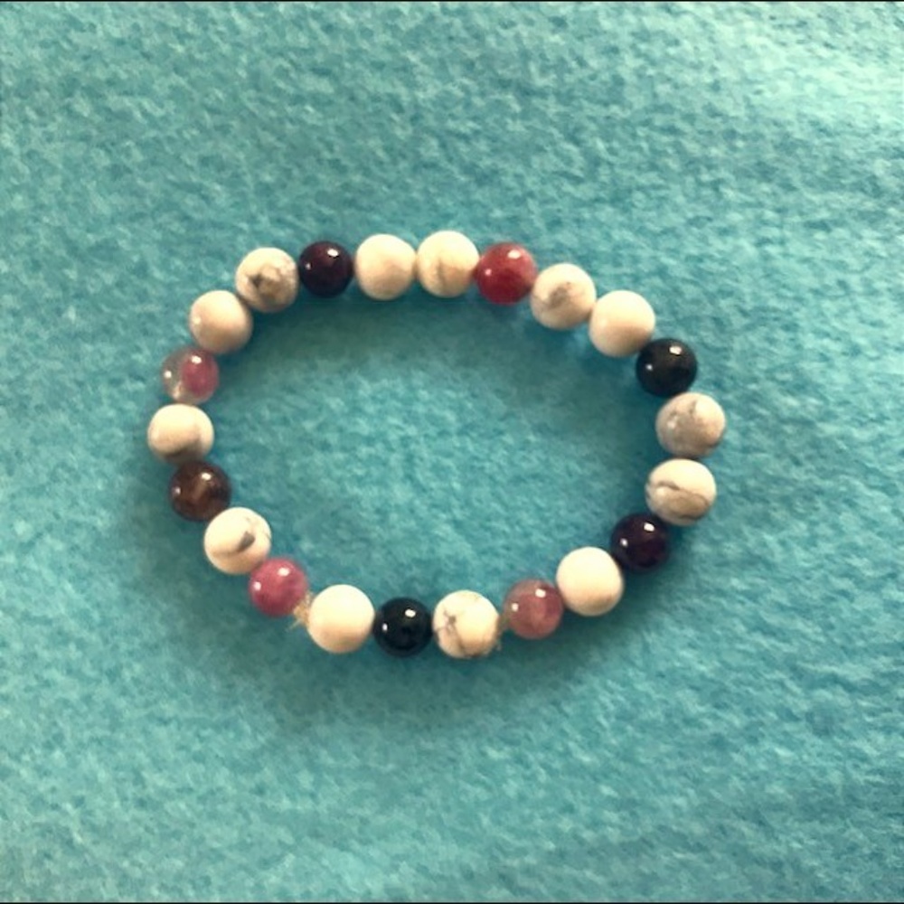 bracelet with tourmaline beads